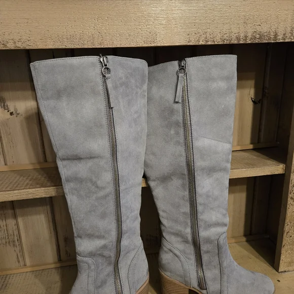 Kohls Tall Heeled Boots Gray Womens Size 7 - Picture 12 of 13